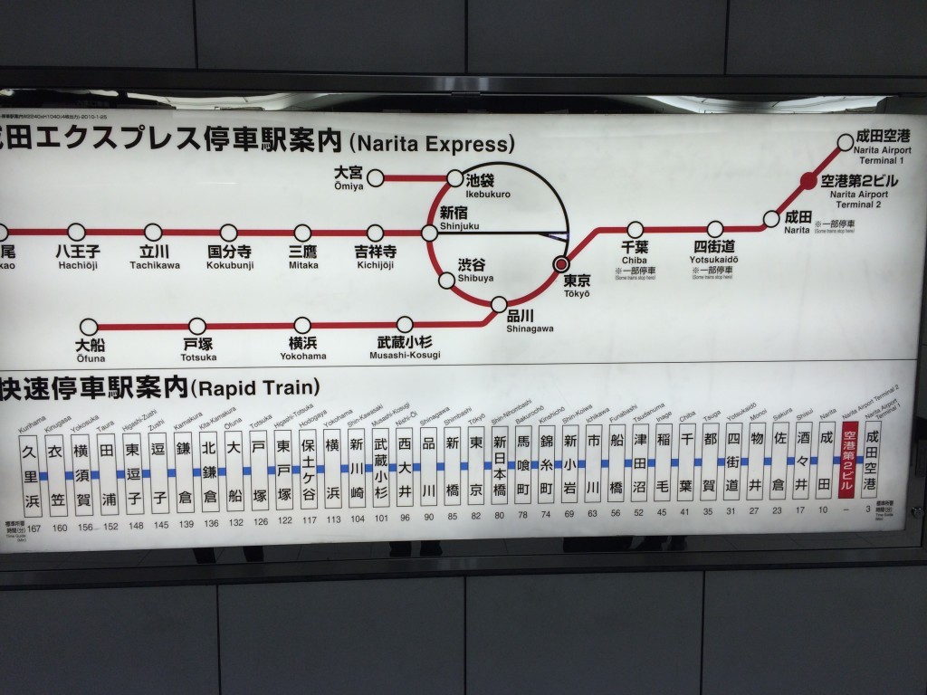 Mapka Narita Express