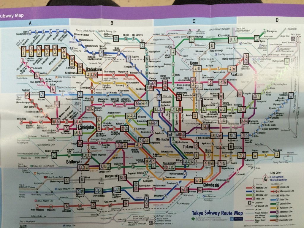 Mapa metra w Tokio