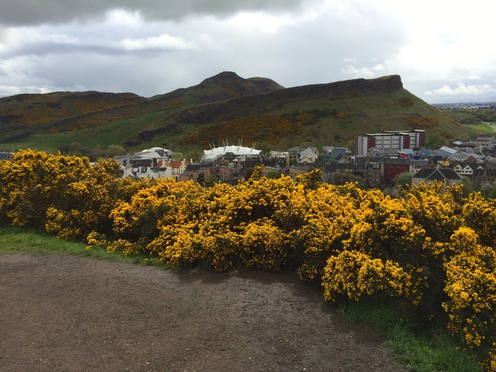 Szkocja Edynburg - widok na Górę Artura z Calton Hill
