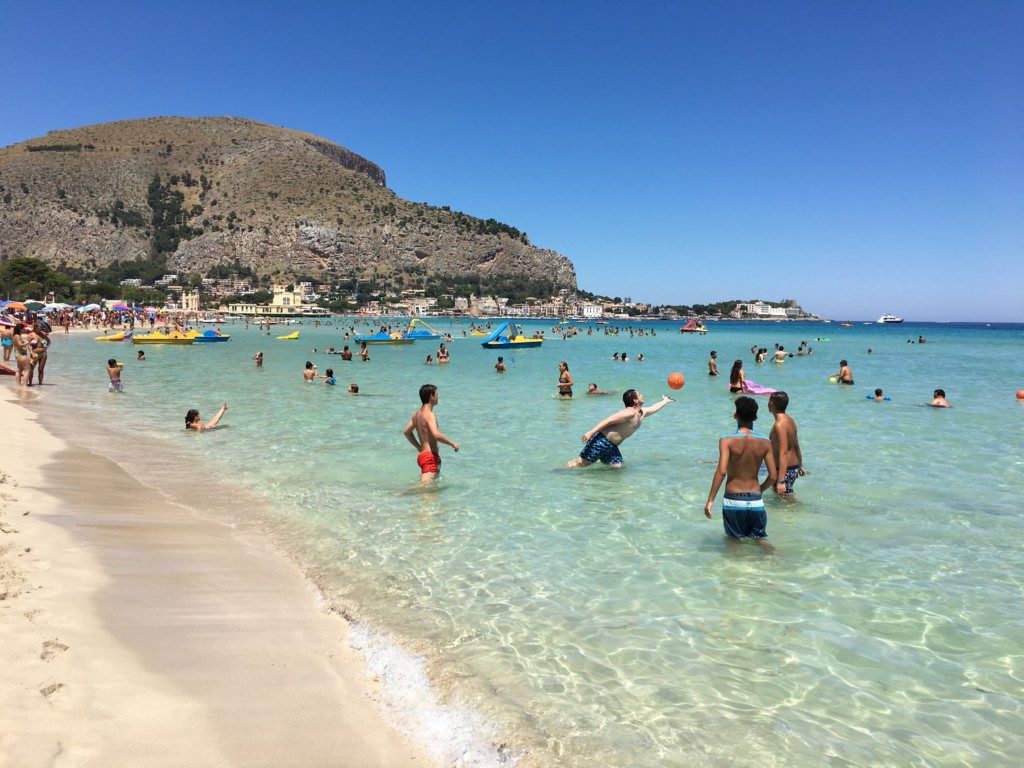 Włochy Sycylia Palermo Plaża Mondello