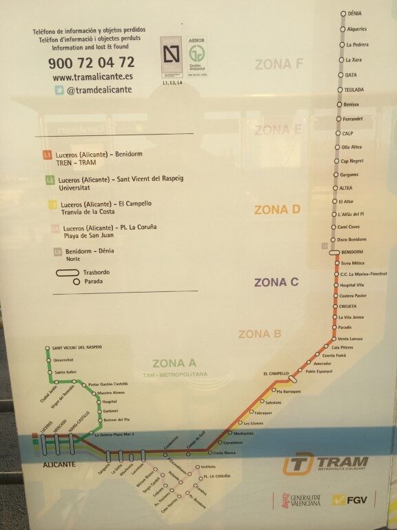 Trasa tramwajowa z Alicante do Benidorm i Denia